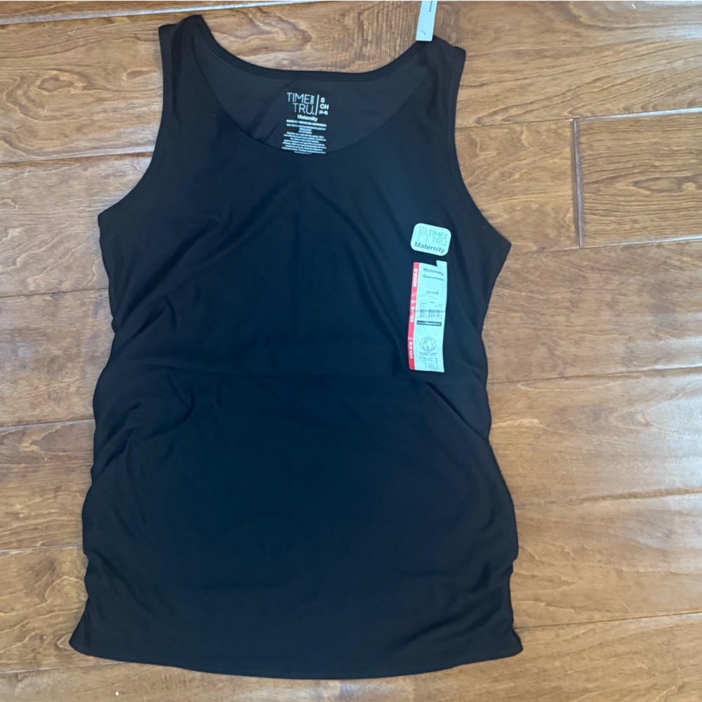 NWT Size small Maternity Time and Tru Black Sleeveless Top
